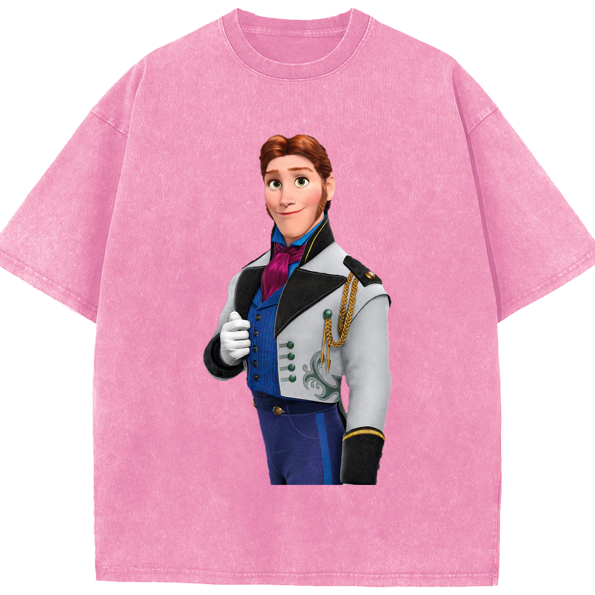 （画像用） アナと雪の女王 アンナ エルサ Frozen Anna Elsa 綿100% ヴィンテージ風 半袖Tシャツ（フロントプリント）